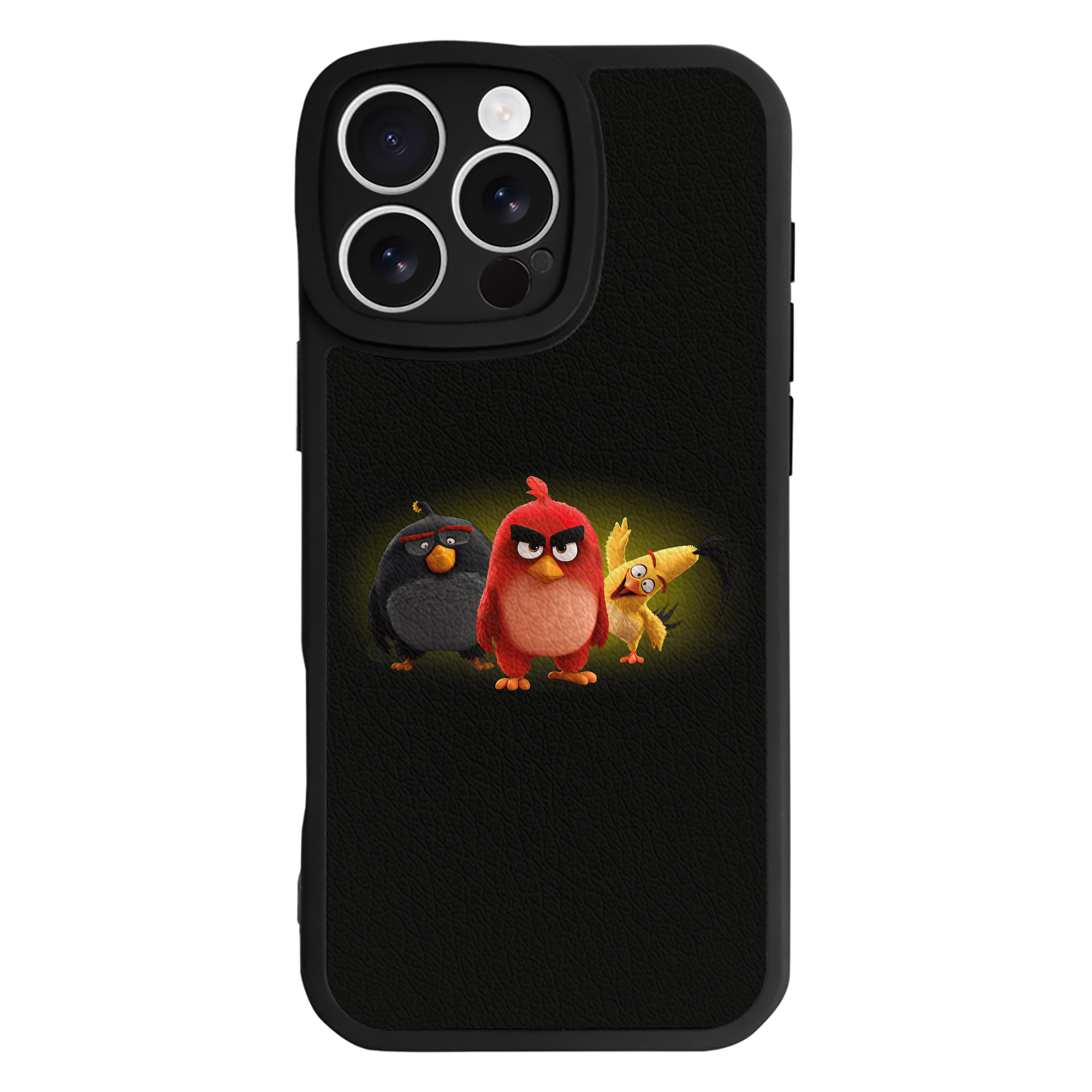 （画像用） Angry Birds アングリーバード 【iPhone 16シリーズ対応】シリコンスマホケース（レザー調） 材質：シリコン